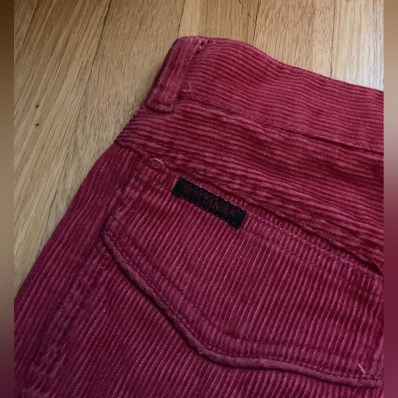 Vintage Britannia High Waisted Straight Leg Corduroy Red Pants - Picture 5 of 6